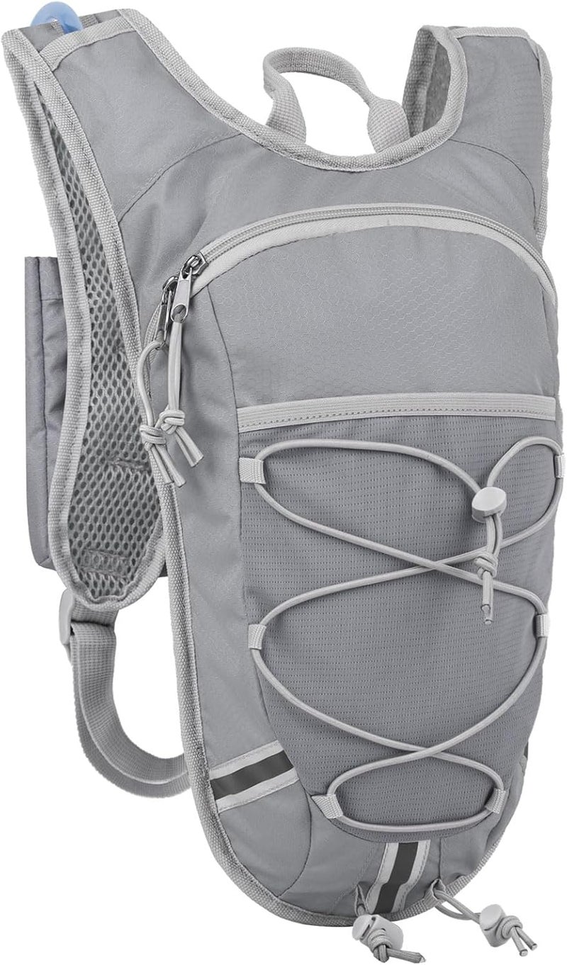 DEVONWIDE Lightweight Hydration Backpack 2L Water Bladder Pack for Running, Cycling, Hiking – Anti-Theft Water Backpack with Phone Holder, Trekking Pole Holder & Reflective Strips for Men & Women - Image 1